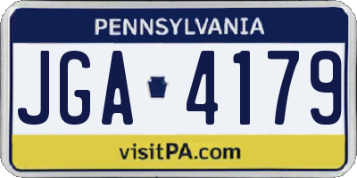 PA license plate JGA4179