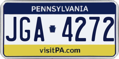 PA license plate JGA4272