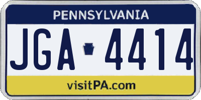 PA license plate JGA4414