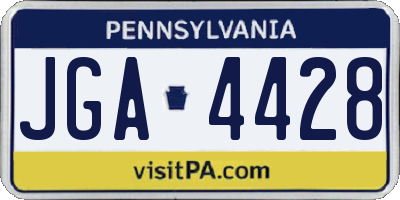 PA license plate JGA4428
