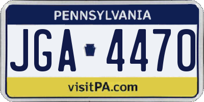 PA license plate JGA4470