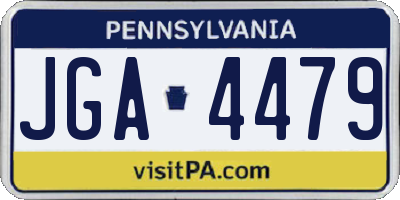 PA license plate JGA4479