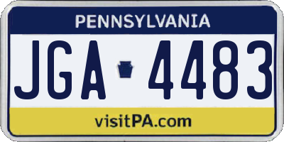 PA license plate JGA4483