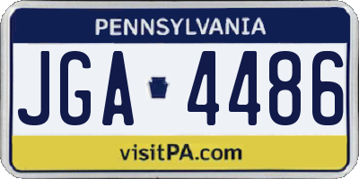 PA license plate JGA4486