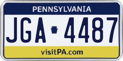 PA license plate JGA4487