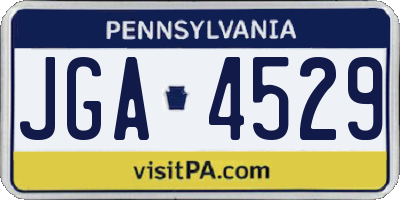 PA license plate JGA4529