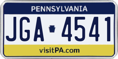 PA license plate JGA4541