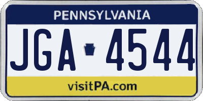 PA license plate JGA4544