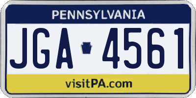 PA license plate JGA4561