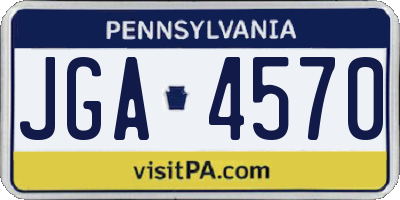 PA license plate JGA4570