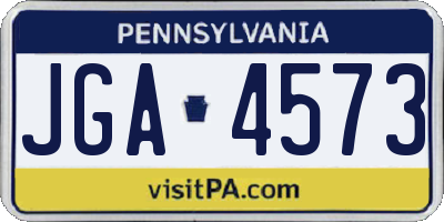 PA license plate JGA4573
