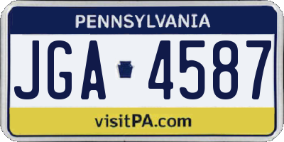 PA license plate JGA4587