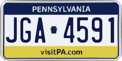 PA license plate JGA4591
