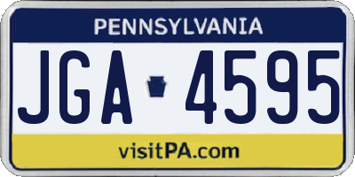 PA license plate JGA4595