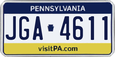 PA license plate JGA4611