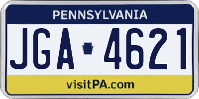 PA license plate JGA4621