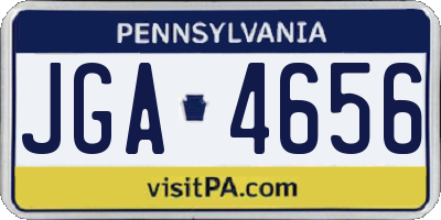 PA license plate JGA4656