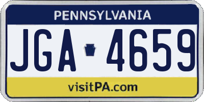 PA license plate JGA4659