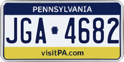 PA license plate JGA4682