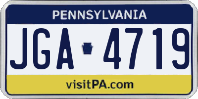 PA license plate JGA4719