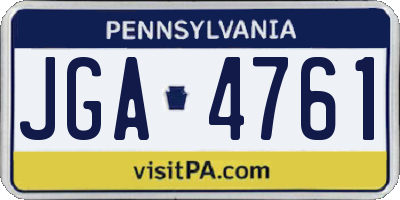 PA license plate JGA4761