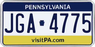 PA license plate JGA4775