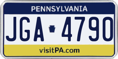 PA license plate JGA4790