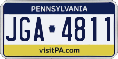 PA license plate JGA4811