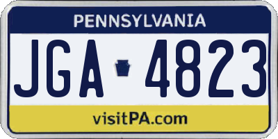 PA license plate JGA4823