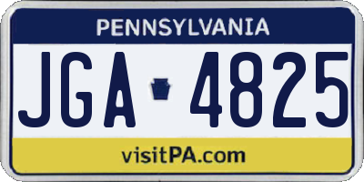 PA license plate JGA4825