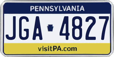 PA license plate JGA4827