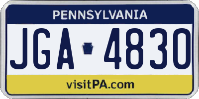 PA license plate JGA4830