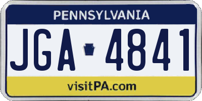 PA license plate JGA4841