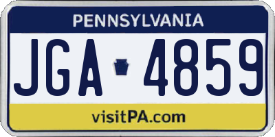 PA license plate JGA4859