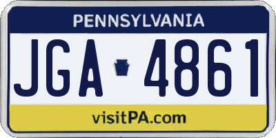 PA license plate JGA4861