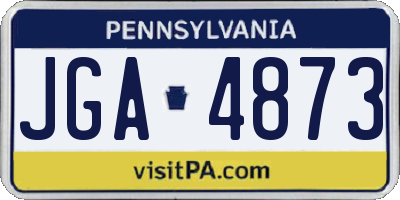PA license plate JGA4873