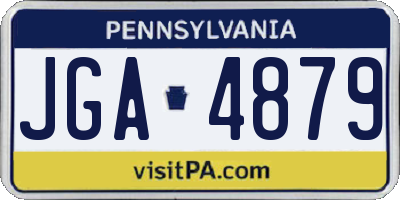PA license plate JGA4879