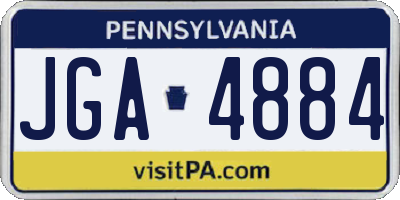 PA license plate JGA4884