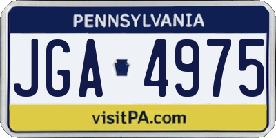 PA license plate JGA4975