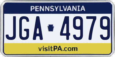PA license plate JGA4979