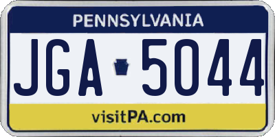 PA license plate JGA5044
