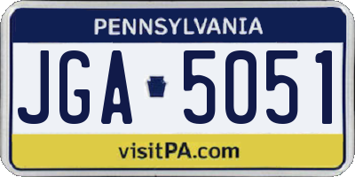 PA license plate JGA5051