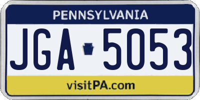 PA license plate JGA5053