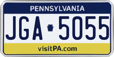 PA license plate JGA5055