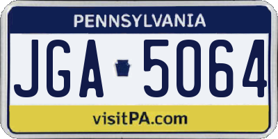 PA license plate JGA5064