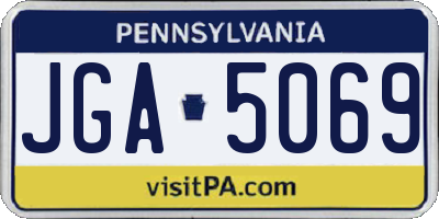 PA license plate JGA5069