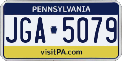 PA license plate JGA5079
