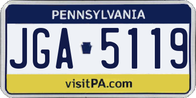 PA license plate JGA5119