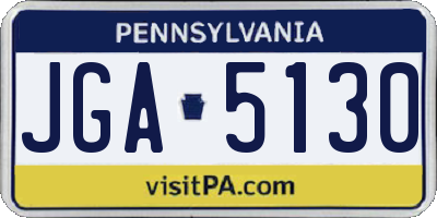 PA license plate JGA5130