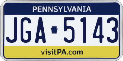PA license plate JGA5143